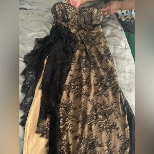 Fashion nova strapless lace dress